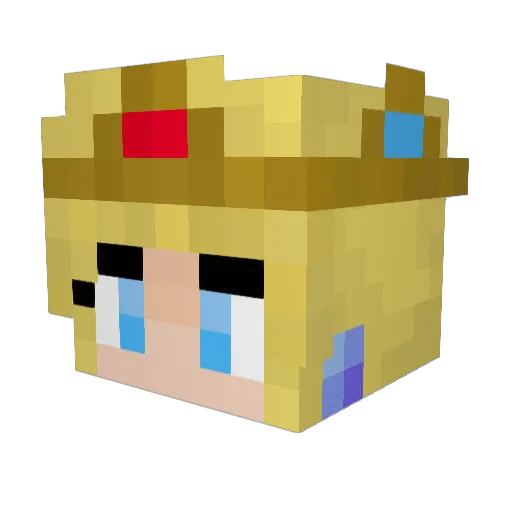 Lisa_T Minecraft avatar head, 3D render