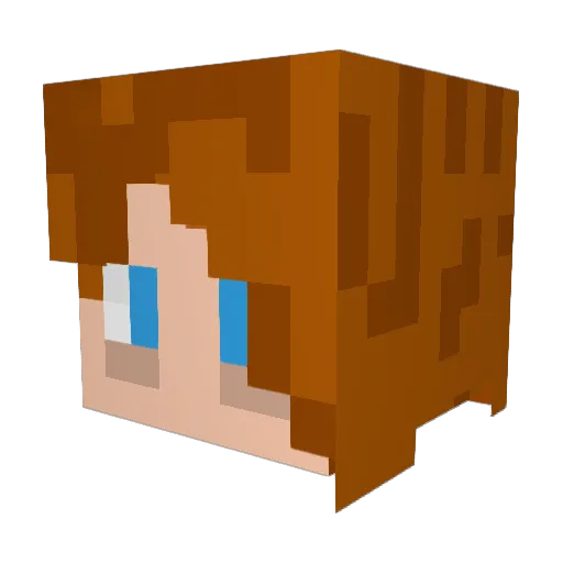 LisakMiky Minecraft avatar head, 3D render