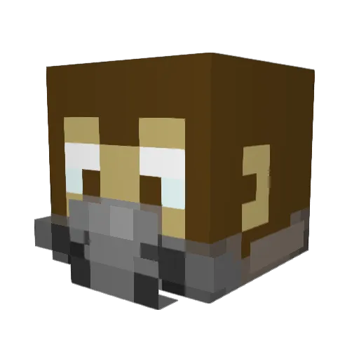 LisanAllGaib Minecraft avatar head, 3D render