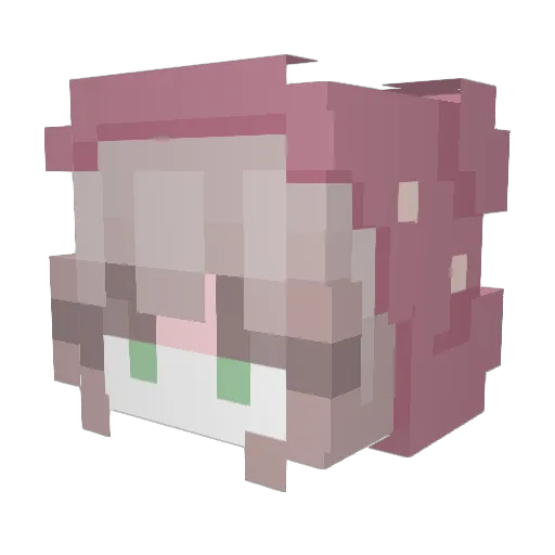 Lisandra98 Minecraft avatar head, 3D render