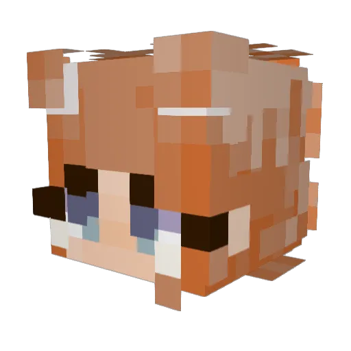 Lisapowerrr Minecraft avatar head, 3D render