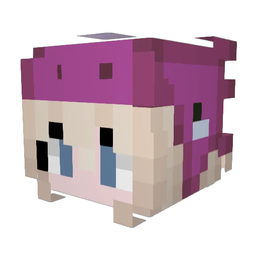 Lisar_ Minecraft avatar head, 3D render