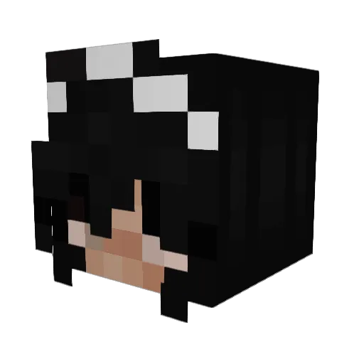 Lisass Minecraft avatar head, 3D render