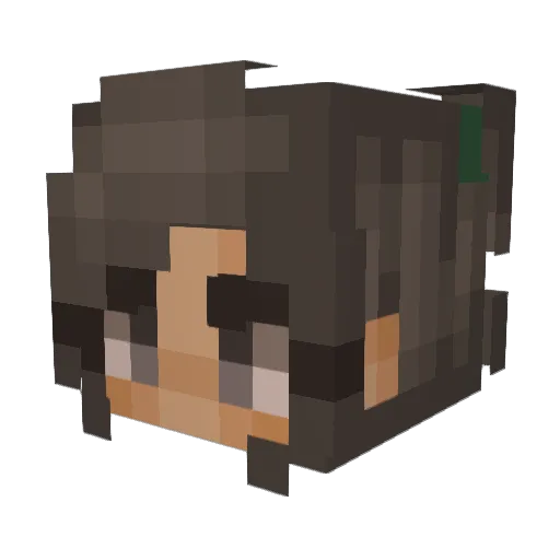 LiscLaurowy Minecraft avatar head, 3D render