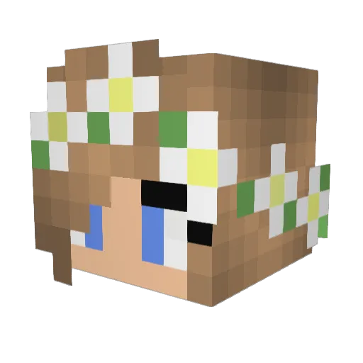 Lischkani Minecraft avatar head, 3D render