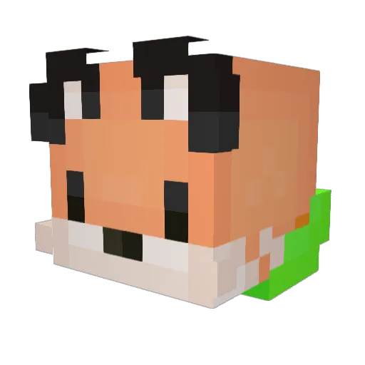 Lisek124 Minecraft avatar head, 3D render