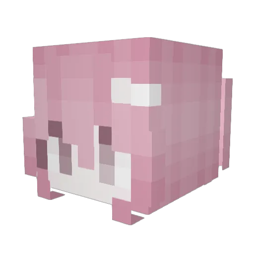 Lisek_GOAT Minecraft avatar head, 3D render