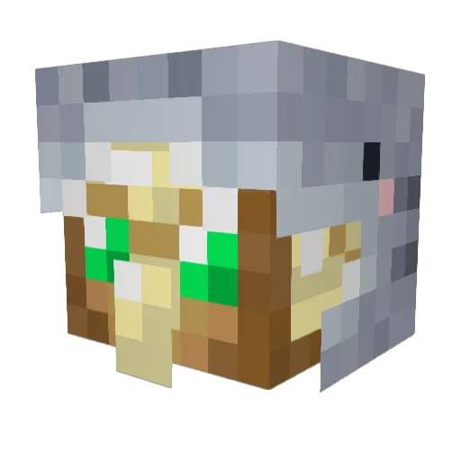 Liselot Minecraft avatar head, 3D render