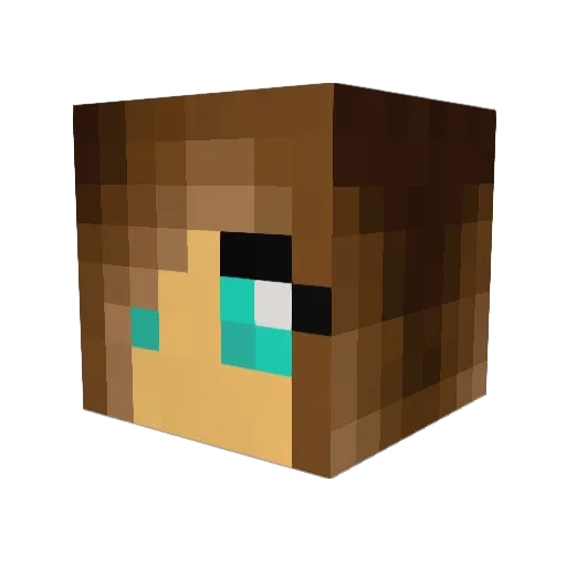 Liserino Minecraft avatar head, 3D render