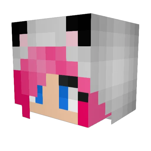 Lisestone Minecraft avatar head, 3D render