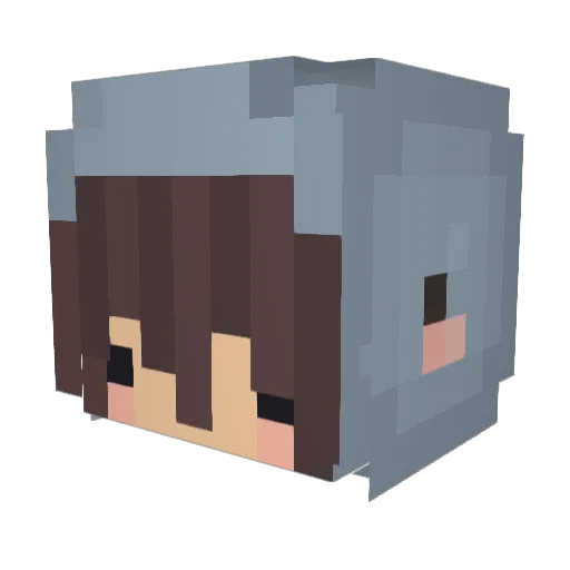 Liseth Minecraft avatar head, 3D render