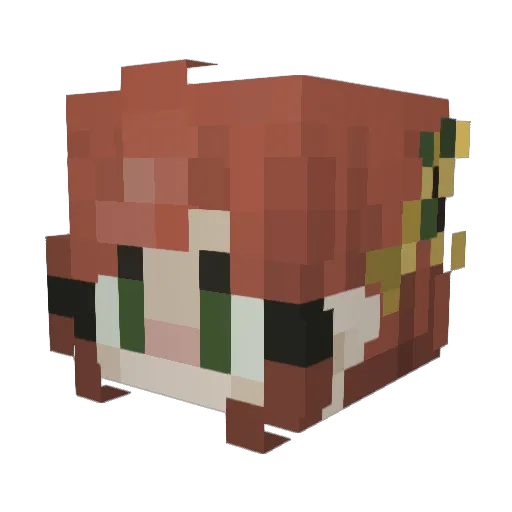Lisettess_ Minecraft avatar head, 3D render