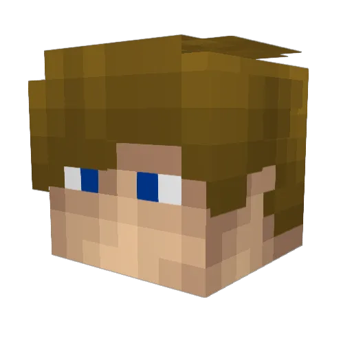 Lishnor Minecraft avatar head, 3D render