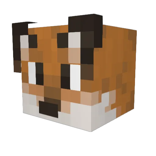 Lisichka420 Minecraft avatar head, 3D render