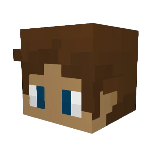 Lisipos Minecraft avatar head, 3D render