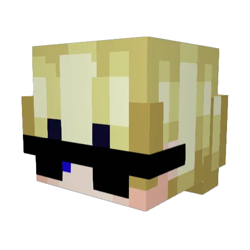 Lisle_ Minecraft avatar head, 3D render