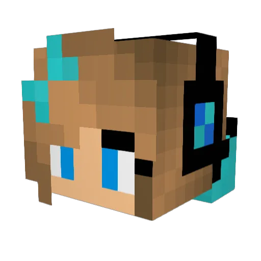 Lislo_44 Minecraft avatar head, 3D render