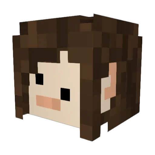 Lisloddeh Minecraft avatar head, 3D render