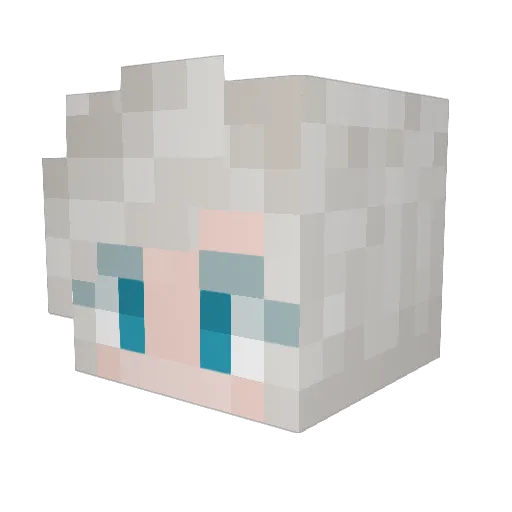 Lisou0799 Minecraft avatar head, 3D render
