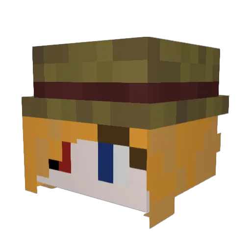 Lisovv Minecraft avatar head, 3D render
