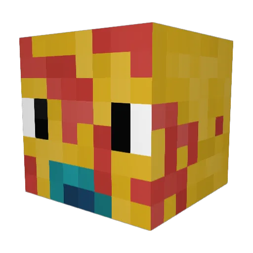Lisp_Lord Minecraft avatar head, 3D render
