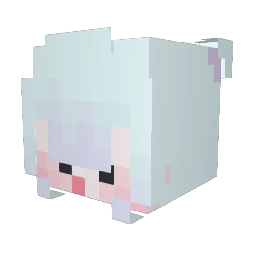 Liss_09 Minecraft avatar head, 3D render