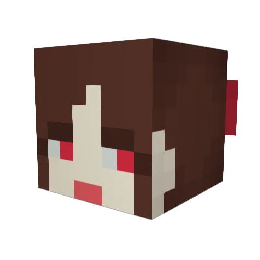 LissaLaine Minecraft avatar head, 3D render