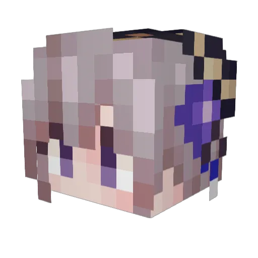 LissaMoon Minecraft avatar head, 3D render