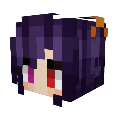 Lisseb Minecraft avatar head, 3D render