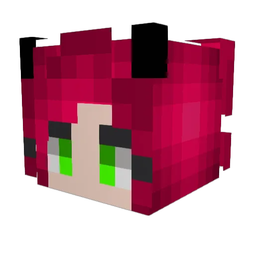 Lissi118 Minecraft avatar head, 3D render