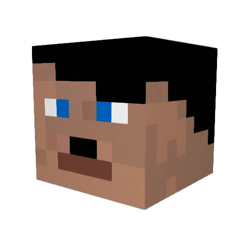 Lissil Minecraft avatar head, 3D render