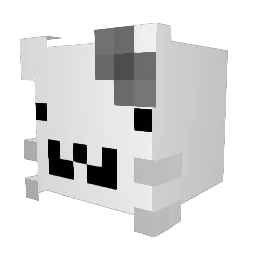 Lissim Minecraft avatar head, 3D render