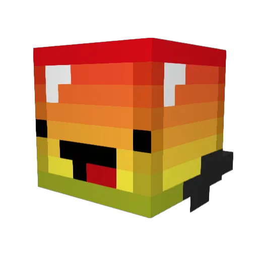 Lissman Minecraft avatar head, 3D render
