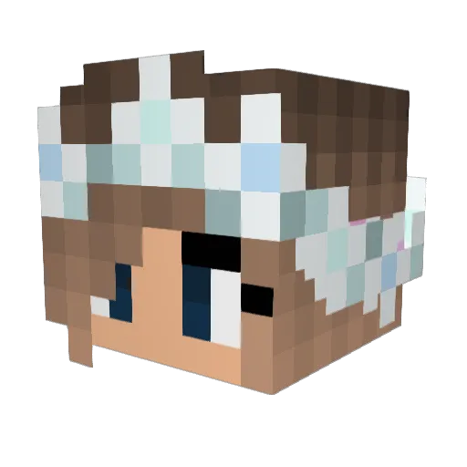 LissyLetsPlay Minecraft avatar head, 3D render