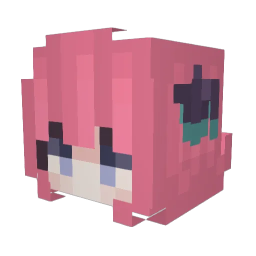 Lissychann Minecraft avatar head, 3D render