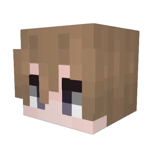 Listanon Minecraft avatar head, 3D render