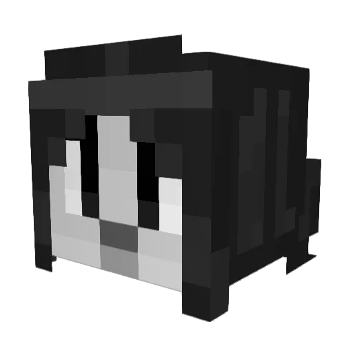 Listeh Minecraft avatar head, 3D render