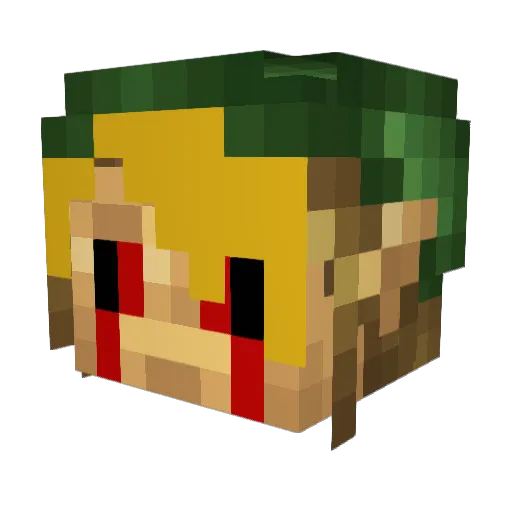 Listik4 Minecraft avatar head, 3D render