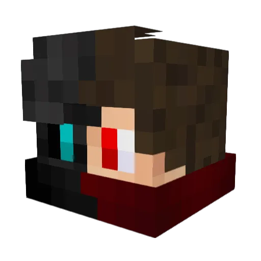 Listina Minecraft avatar head, 3D render