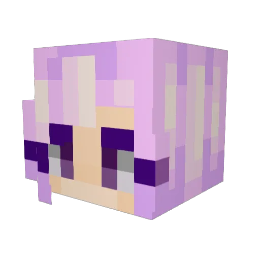 Listori Minecraft avatar head, 3D render