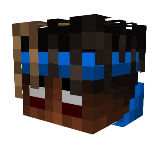LisuYT Minecraft avatar head, 3D render