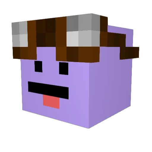 LisunieQ Minecraft avatar head, 3D render