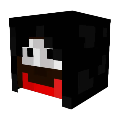 Lit Minecraft avatar head, 3D render