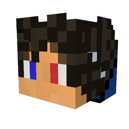 Lit_Potato0112 Minecraft avatar head, 3D render