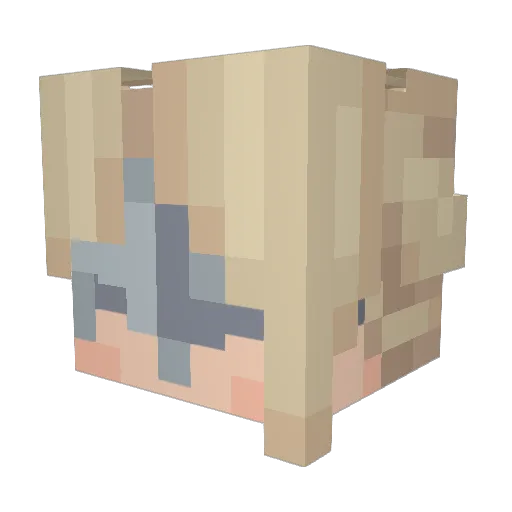 Litanell Minecraft avatar head, 3D render
