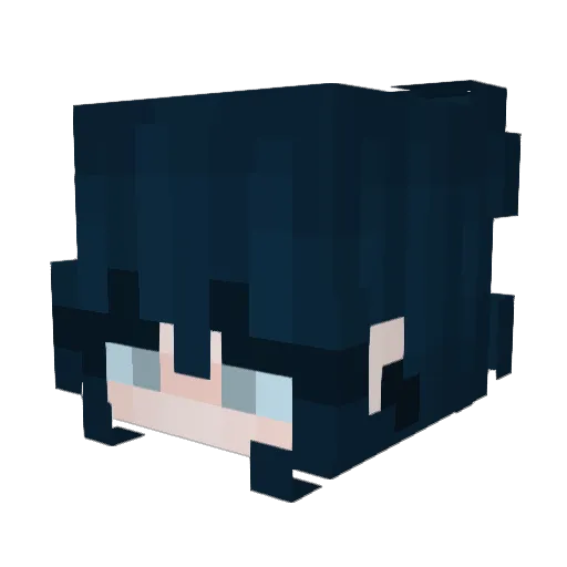 Litashie Minecraft avatar head, 3D render