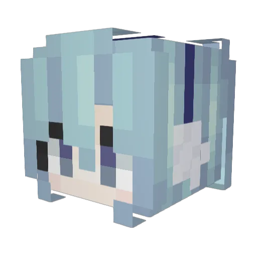 Litaso Minecraft avatar head, 3D render