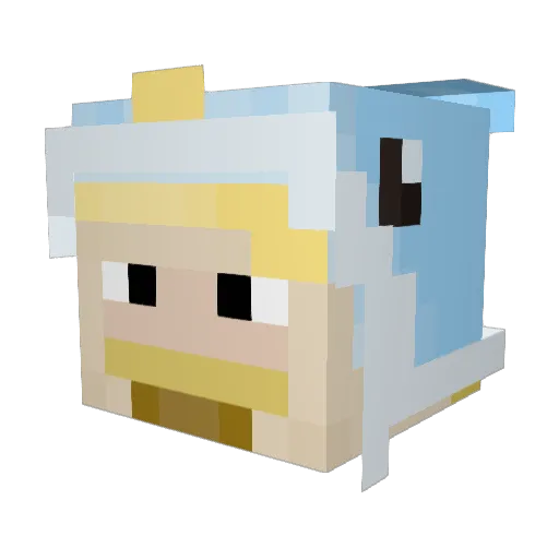 Litauer Minecraft avatar head, 3D render
