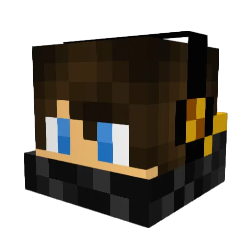 Litbolt123 Minecraft avatar head, 3D render