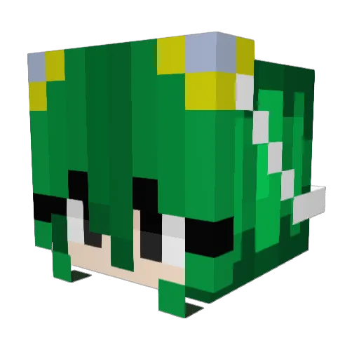 LitchiPink Minecraft avatar head, 3D render